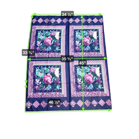 Vintage Floral Vicorian Pillow Fabric Panel By VIP Cranston Print Works Co. 45" - Picture 6 of 6